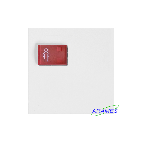 88881K3N - Plaque de propreté antimicrobienne avec bouton rouge (73073F3)