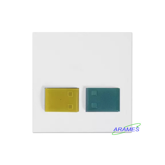 88882B3N - Plaque de Propreté Avec Boutons Jaune / Vert Antimicrobienne