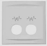 88912D3 - Plaque de propreté 2 prises (2 dia) co99 (Pour 73075D)