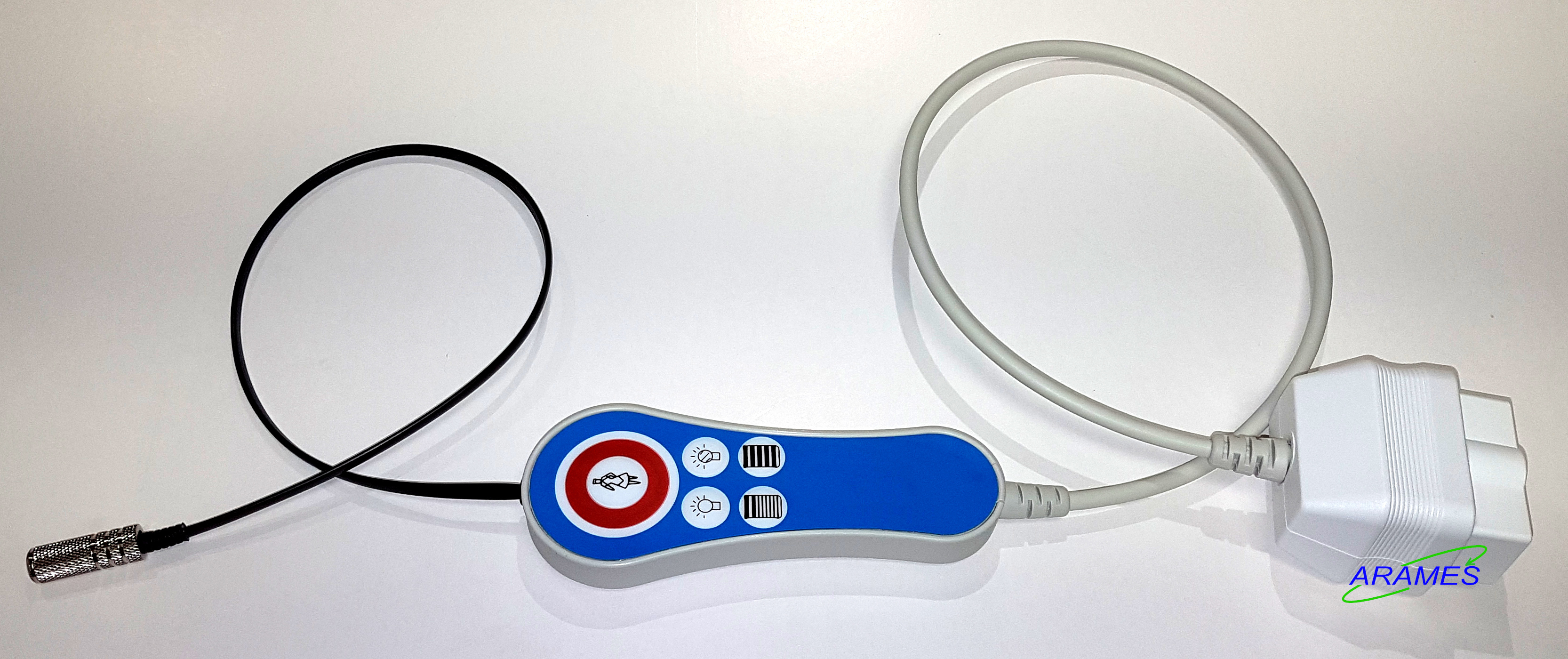 AR-AE2JACK-NO-4FCTS - Cordon adaptateur jack mono femelle NO vers prise Ackermann auto-éjectable NO/NF avec 4 fonctions